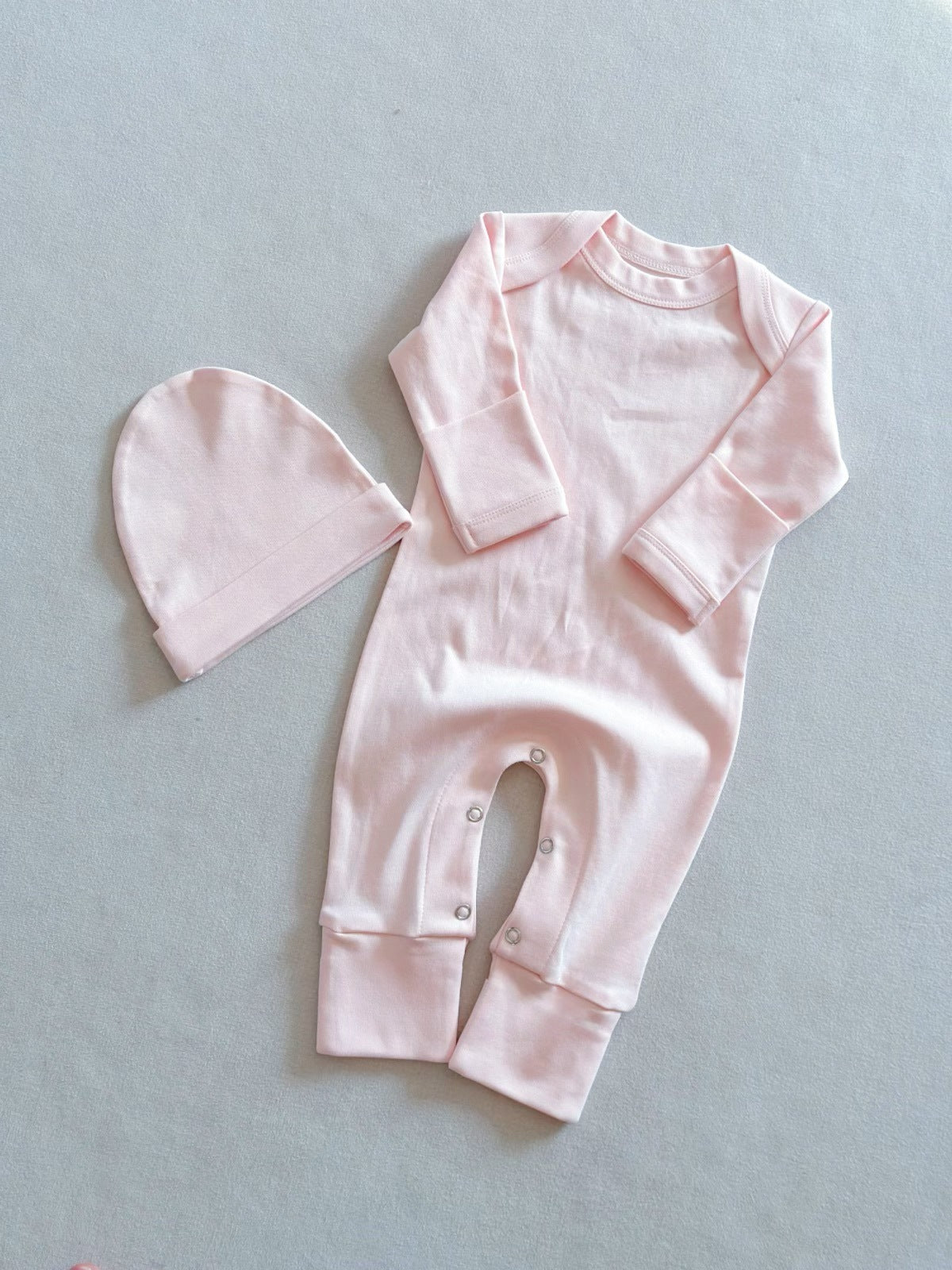 Hiver bébé couleur solide combinaison de saut manches longues nouveau-né sac veste de pet