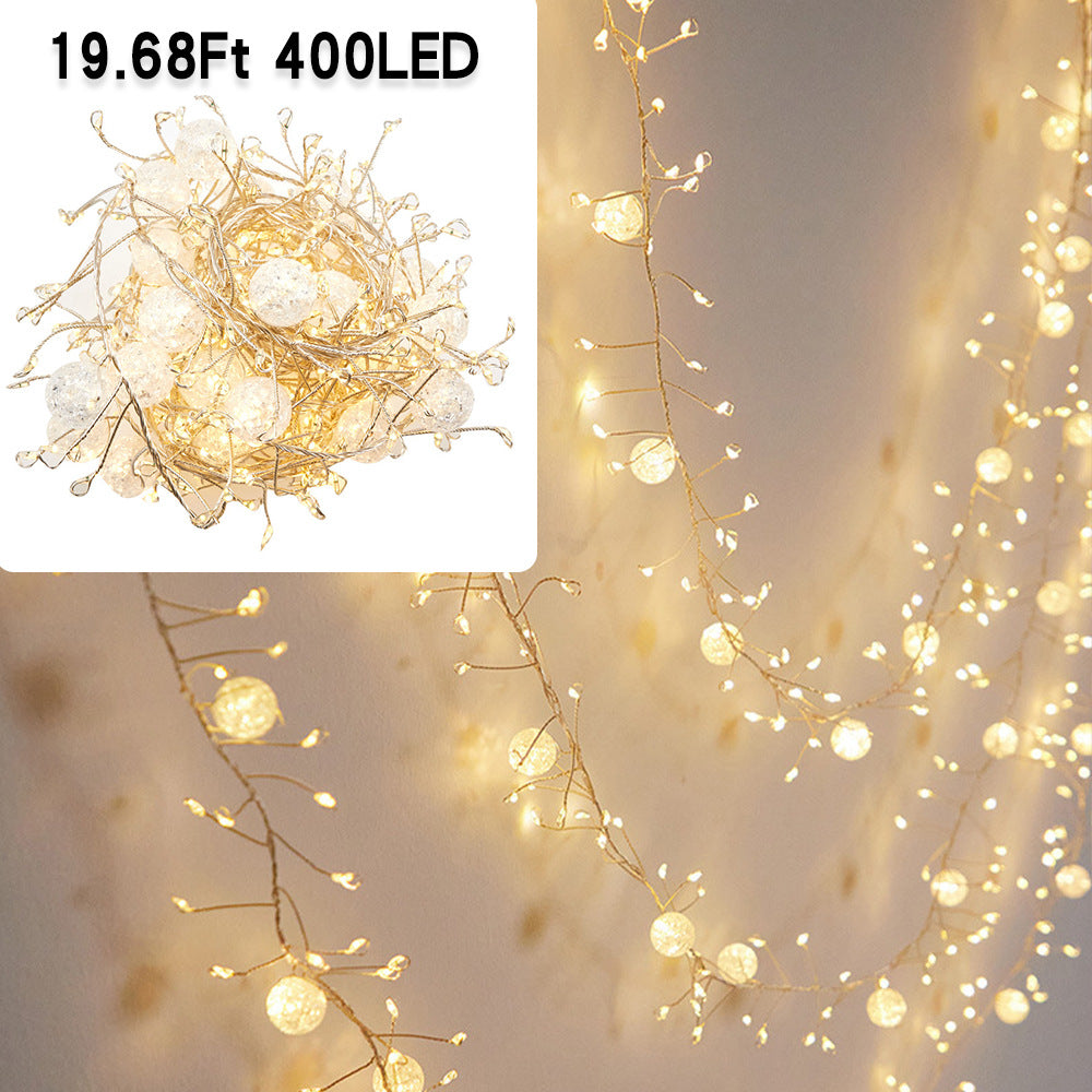Corde intérieure rechargeable en mode Fairy 6M8M 400LED