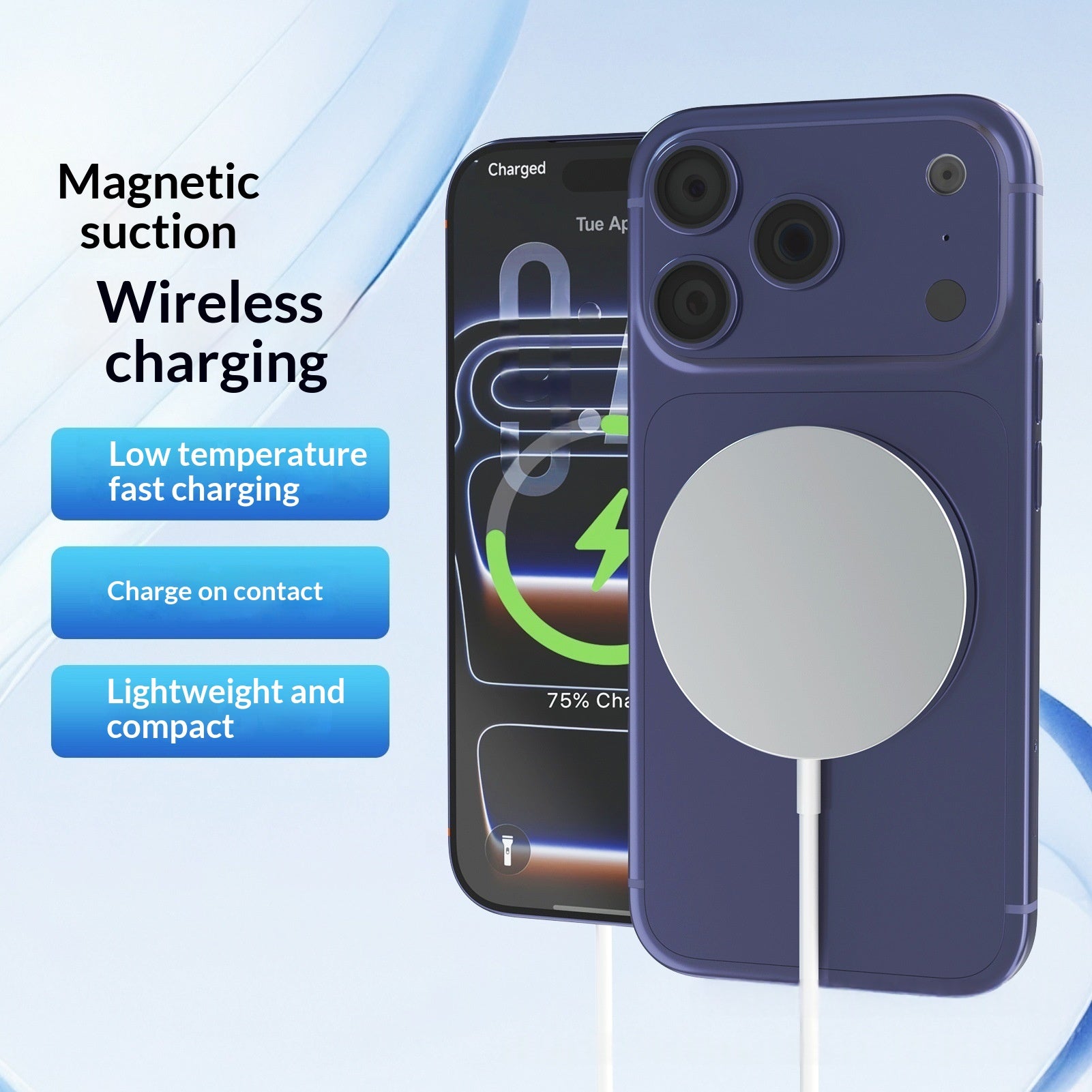 Chargeur magnétique sans fil ultra-mince