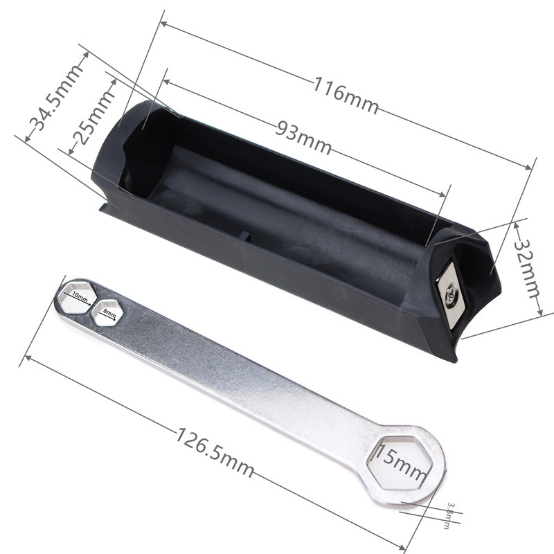 Boîte à outils Petit vêtement accessoire caché stockage de clé approprié pour pliage cadres de vélo intégré