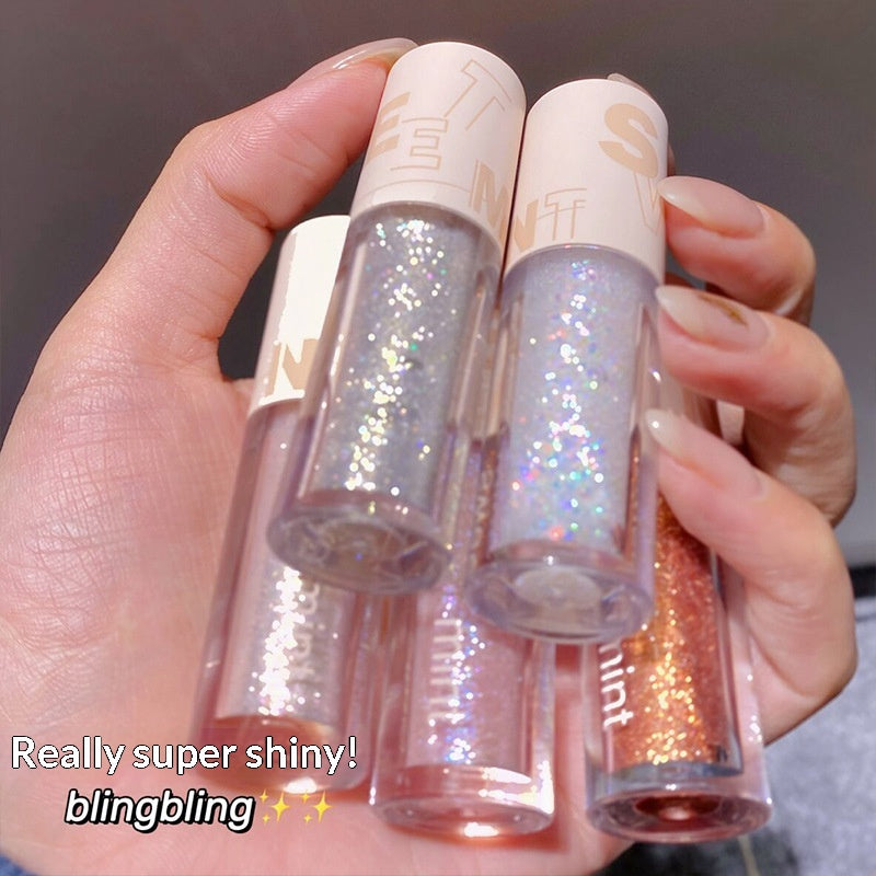 Paillettes paillettes et paupières nacrées