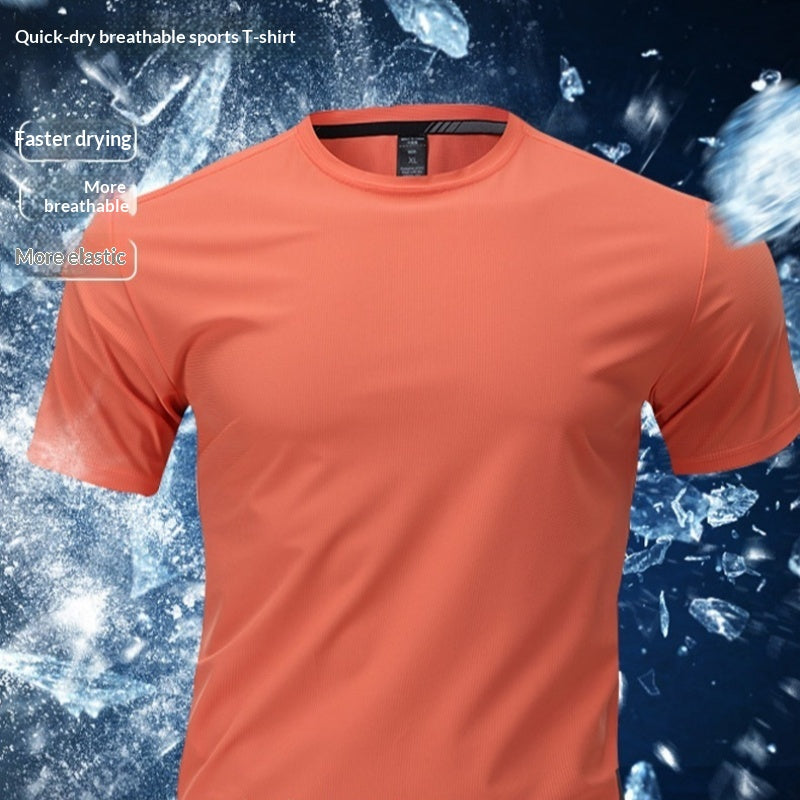 T-shirt en soie glacée à manches courtes pour hommes et femmes