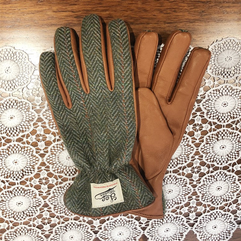Protection contre le froid dans les gants en cuir tweed