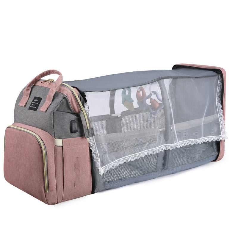 Mummy Baby Crib sac à dos Grande capacité Out Lait Sac isolé Femmes