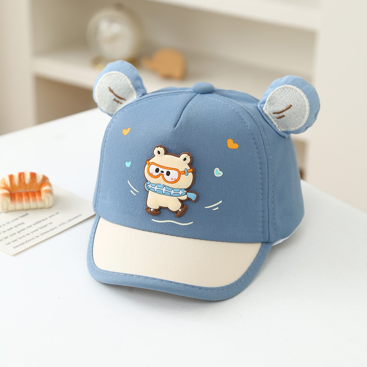 Été Garçons et filles Dessin Snowman 3D style oreille Casquette de baseball pour 3-18 mois vieux enfant