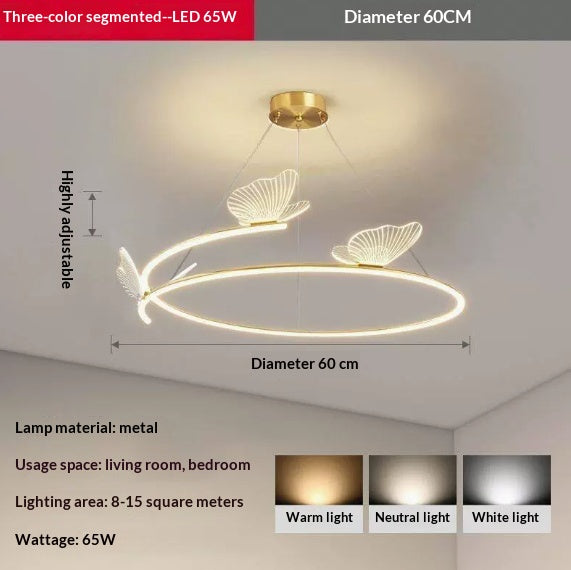 Minimaliste multi-tête pendentif LED salle à manger Chandelier avec cadre en aluminium et les lampes ABS