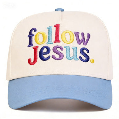 Brodé Couleur-bloc Baseball Cap Vintage-inspirationd