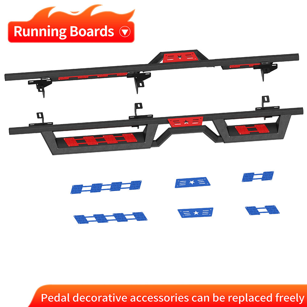 Planches de course à deux couleurs pour 07-18 Jeep Wrangler JK Unlimited 4 Door