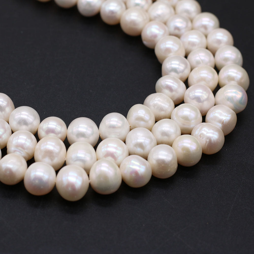 Chaîne de perles de perles naturelles d'eau douce