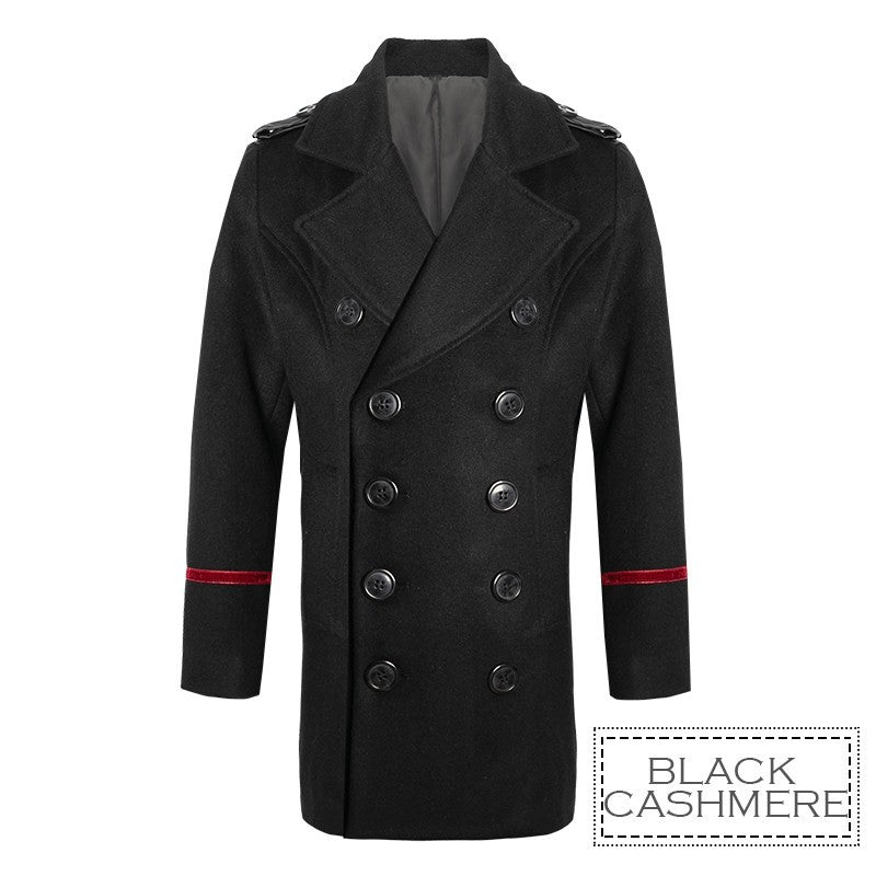 Garçons Noir Smart Casual Cashmere Coat Vert Style militaire Woolen Veste 3-9Y