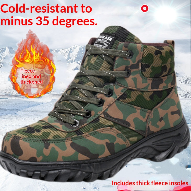 Bottes de neige de plein air en polaire pour hommes