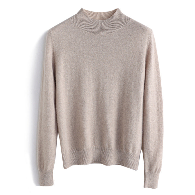 Patchwork à manches longues Sweater Femmes Core-Spun Fil tricoté Top Loose-Fit Fondage tricoté Top