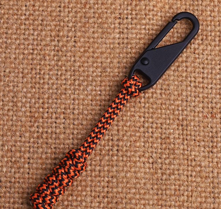 Parachute cordon tissé sac extérieur fermeture à glissière tête de traction cordon amovible