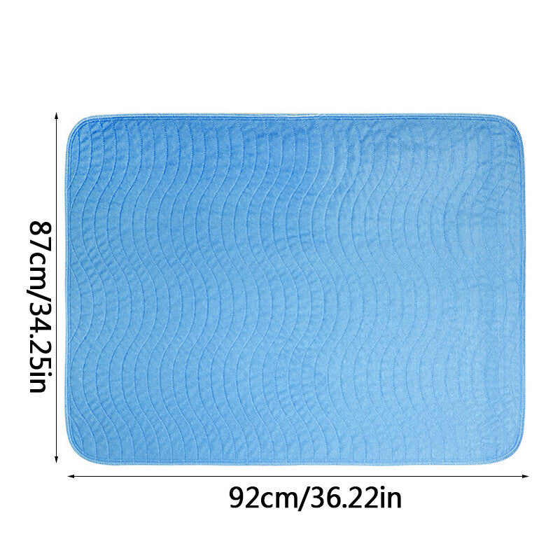 Feuilles de protection pour lits lavables à l'incontinence bleue - Haute absorption réutilisable