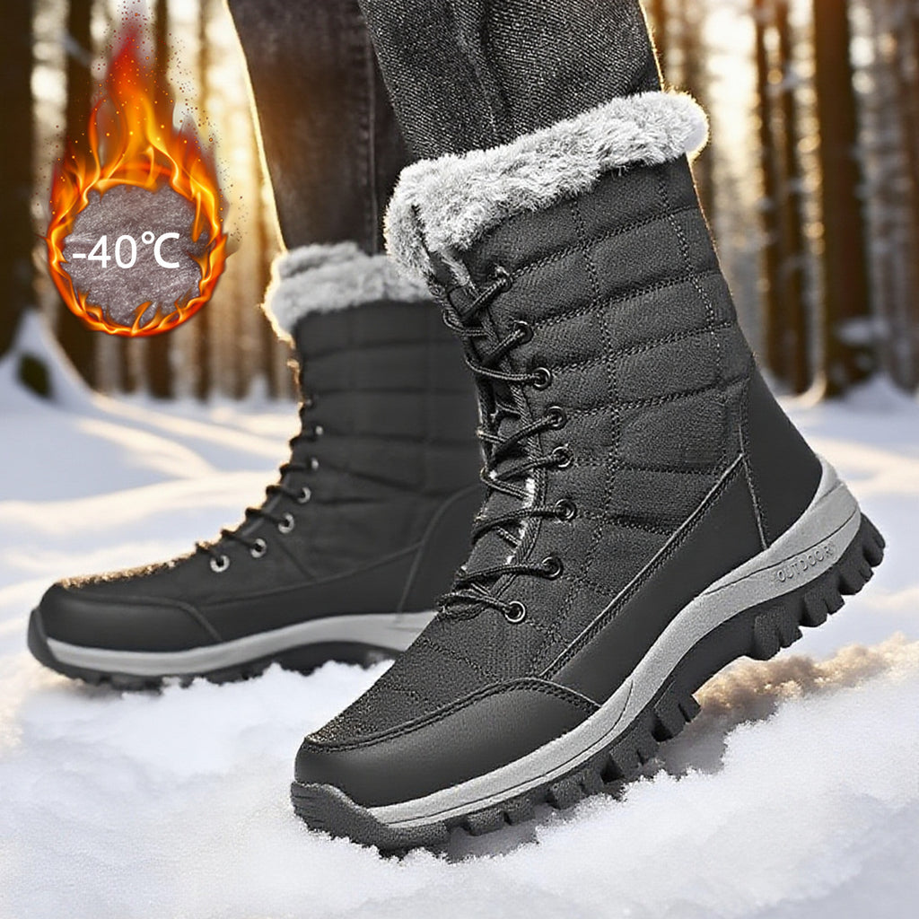 Bottes de sport de plein air extra-long-pile épaissies pour hommes