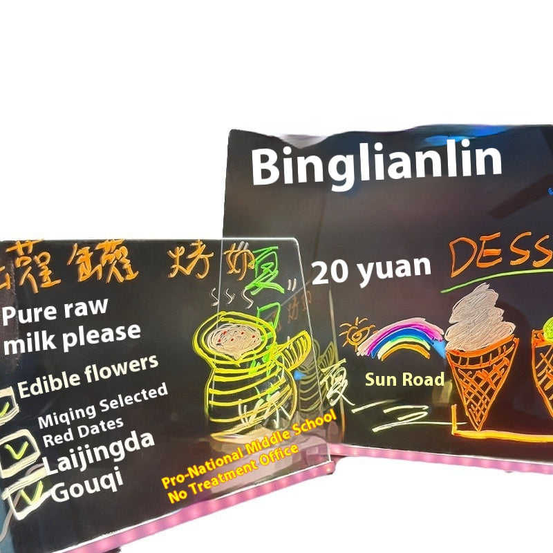 Erasable Petit Blackboard Publicité Lumineux Led