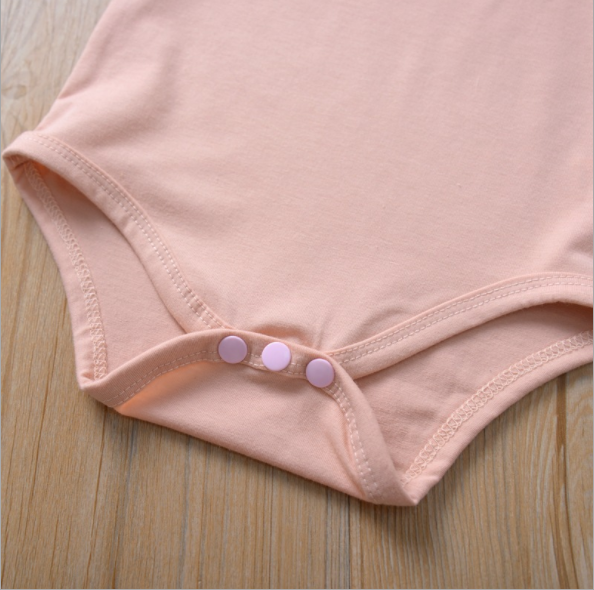 Pullover Européen et américain bébé Romper Pure Coton Pure Couleur Virgin Pajamas