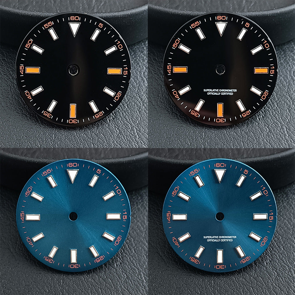 Cadran lumineux style foudre avec un mouvement mécanique