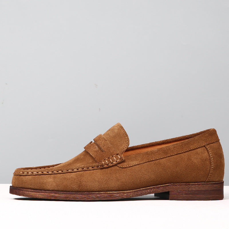 Mocassins en cuir homme Chaussures de bateau en cuir véritable Slip-on Suede