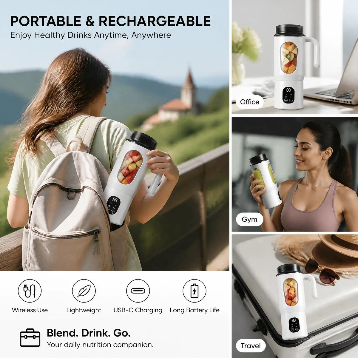 Mélangeur Portable sans fil pour Shakes & Smoothies