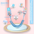 Serrure de clé de la tête rotative de corde anti-perte à 2 mètres-matériel tricoté bleu + fil d'acier r