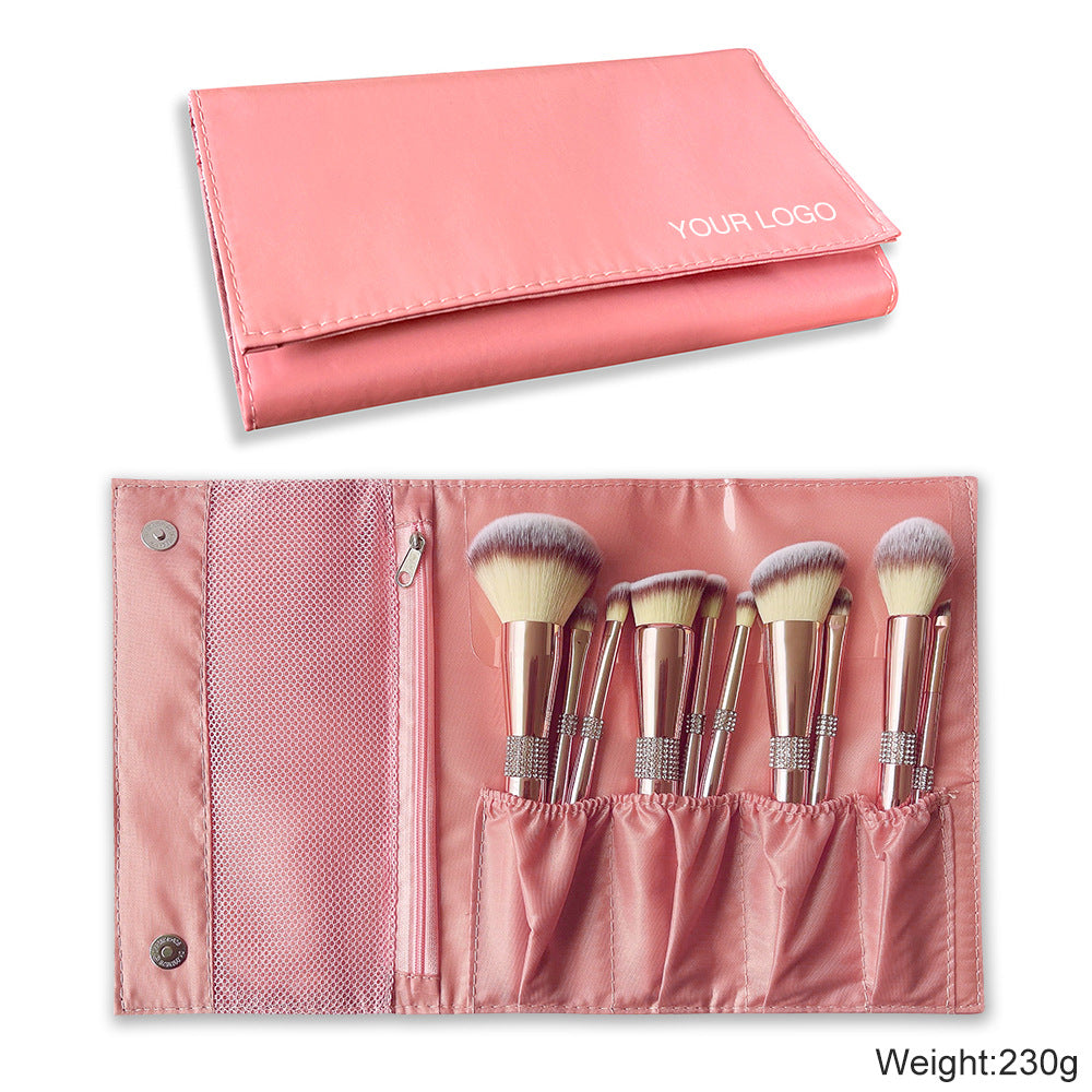 Portable maison électroplaqué rose or brosse de maquillage costume