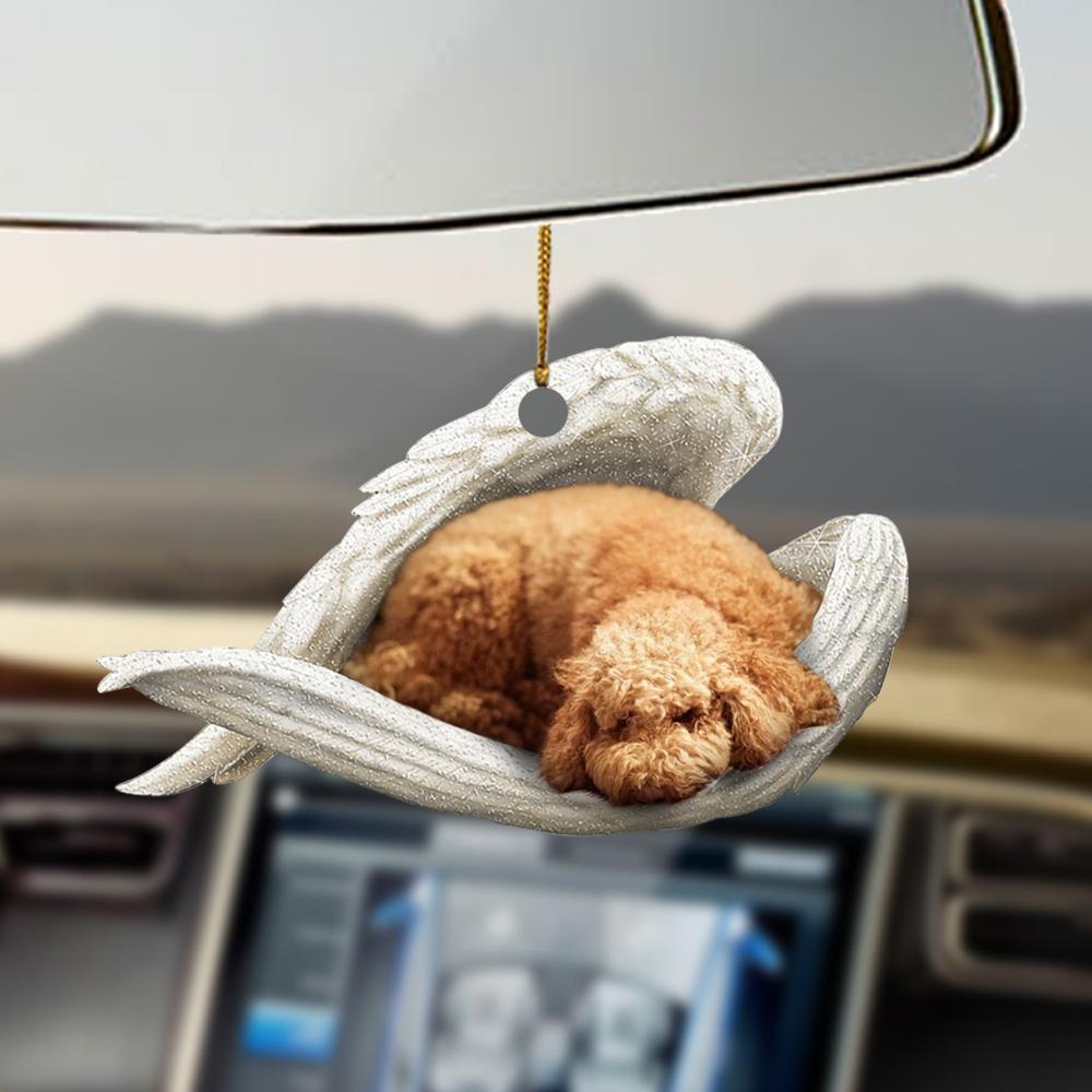 Pendentif de voiture chien de couchage Angel Home Décor Acrylique Showcase Ornements suspendus pour portes