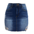 Femmes Ripped Low-rise Body-hugging Loose-fitting Large-leg Jupe