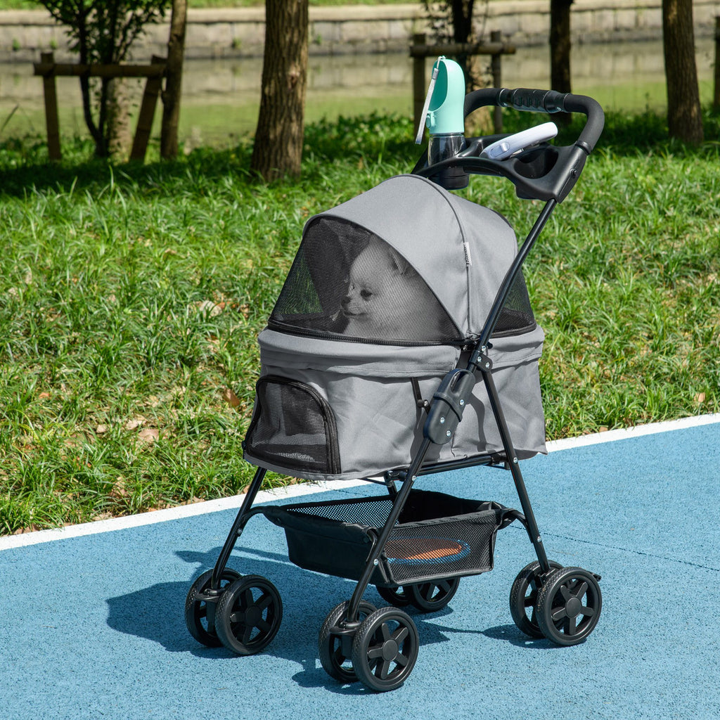 PawHut Pram Dog Poussette pliable pour chien poussette avec 4 roues