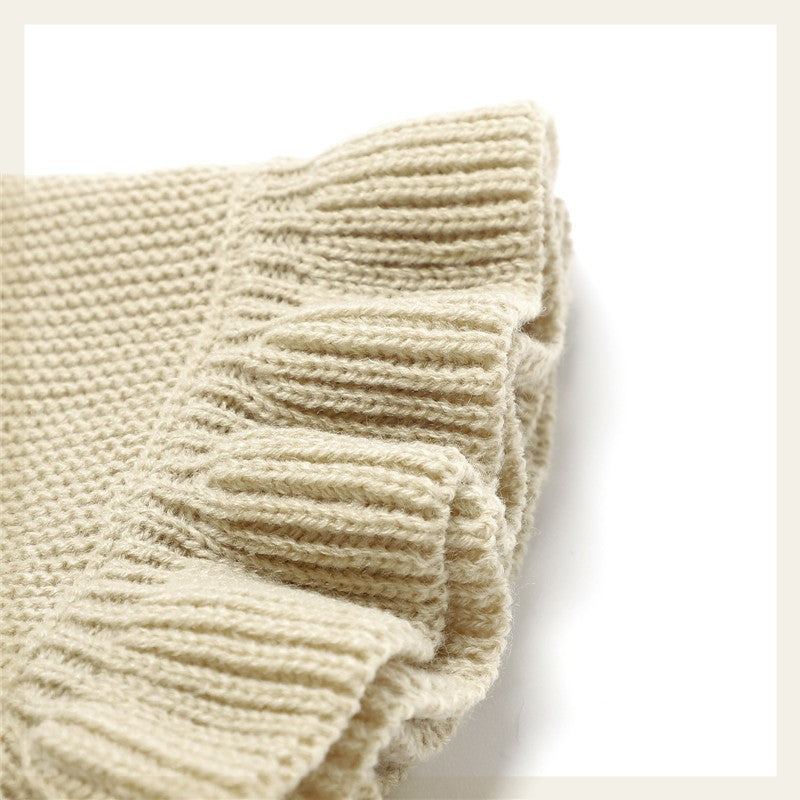 Couvertures de bébé tricotées Newborn Swaddle Wrap Ruffle