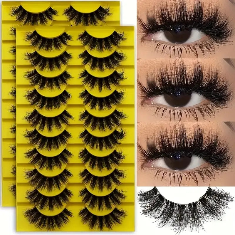 Faux cils 3D multicouches 10 paires
