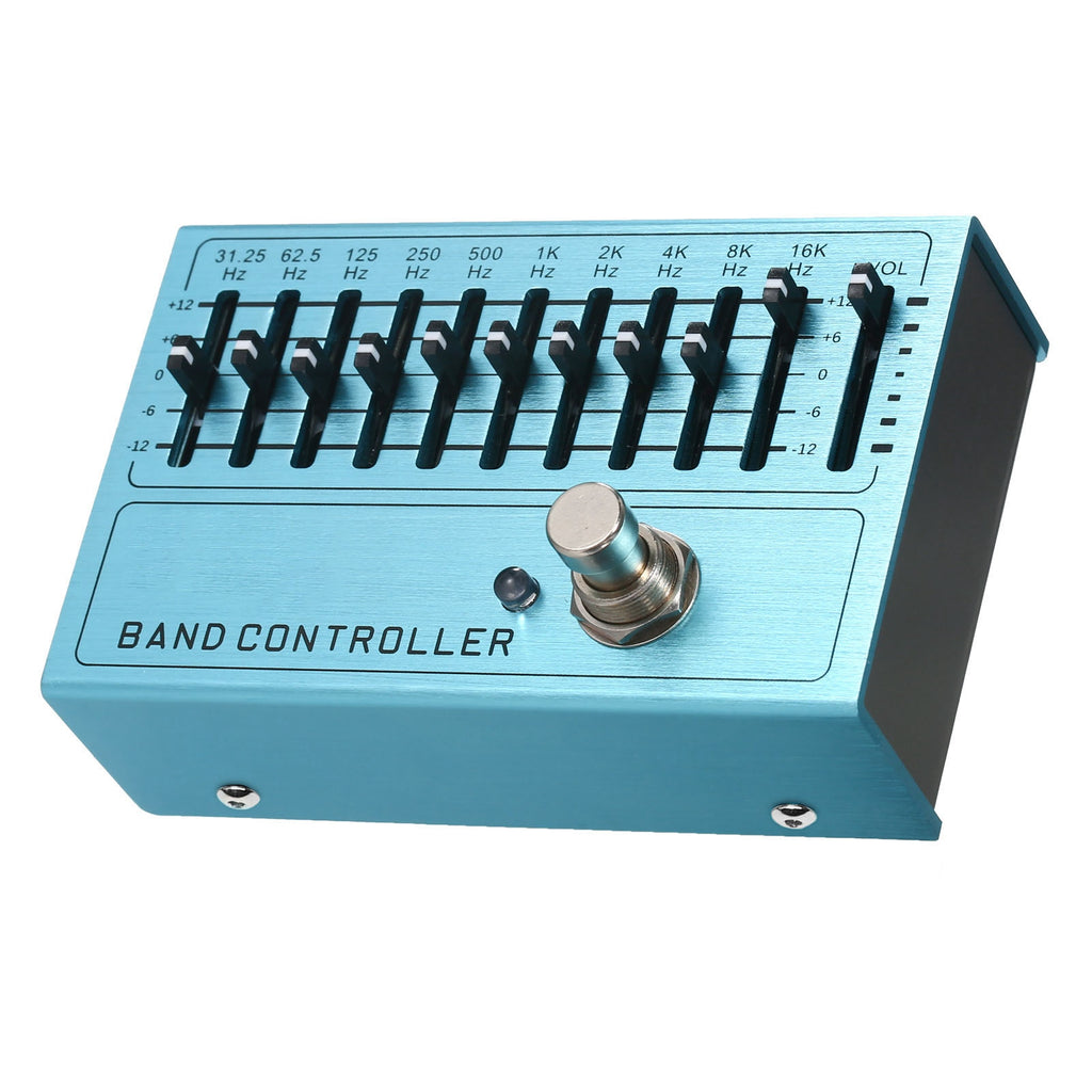10 Band EQ Guitar Effect Pedal Mini Guitar Equalizer avec Vrai Bypass pour Guitar Bass Alum