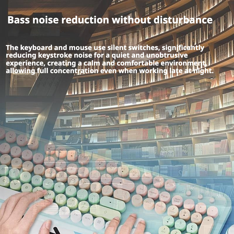 Quiet Wireless Keyboard Mouse Combo, Neat 2.4G Design
