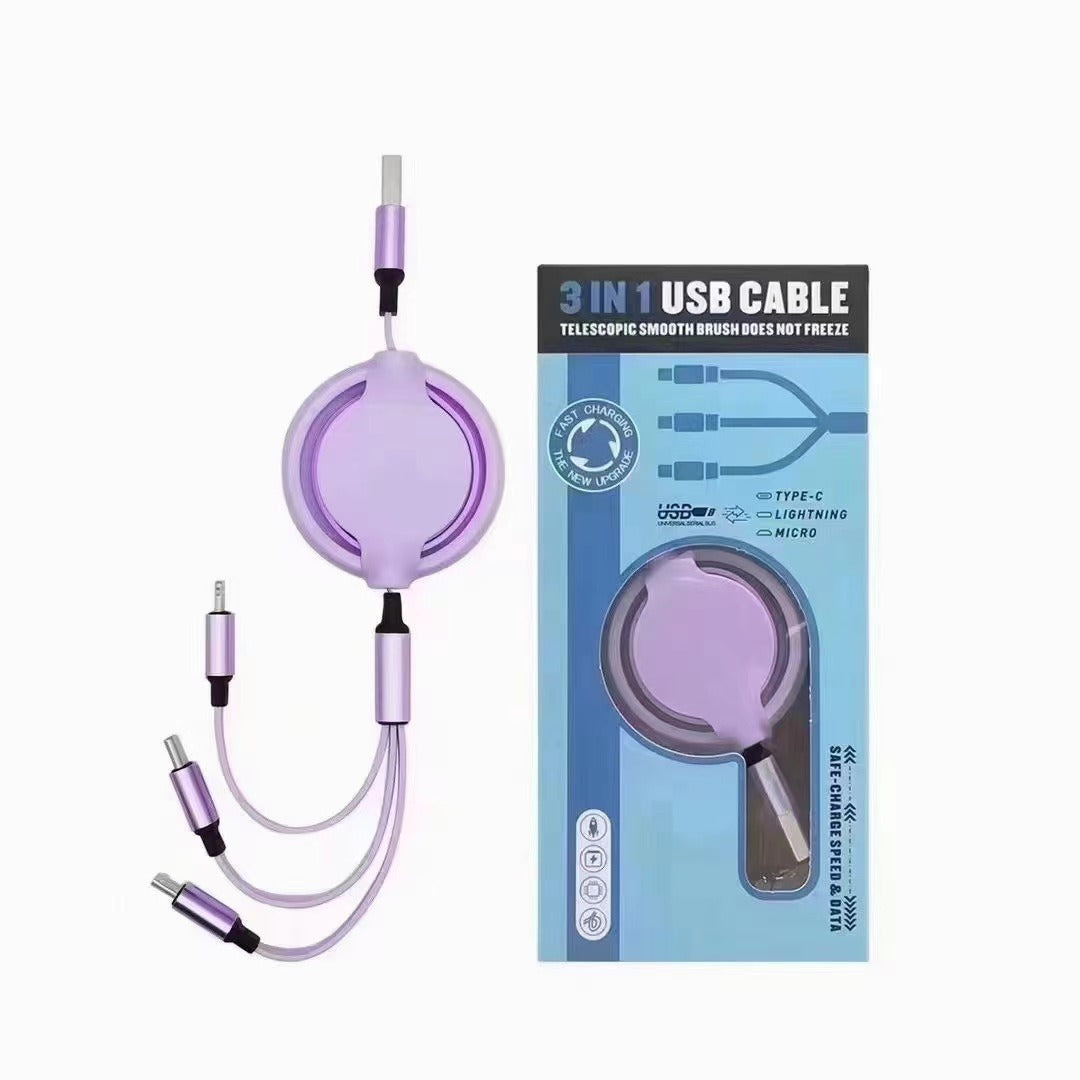 Câble de données de téléphonie mobile 3 en un