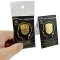 Bouclier d'or en forme de deux personnes Motif de téléphone mobile Sticker