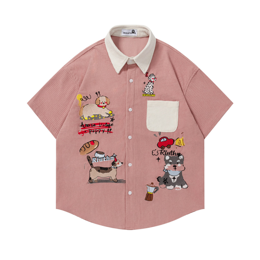 Chemise à manches courtes pour hommes et femmes