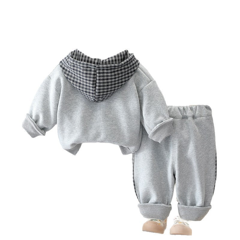 Veste à capuche élégante à trois pièces pour garçon
