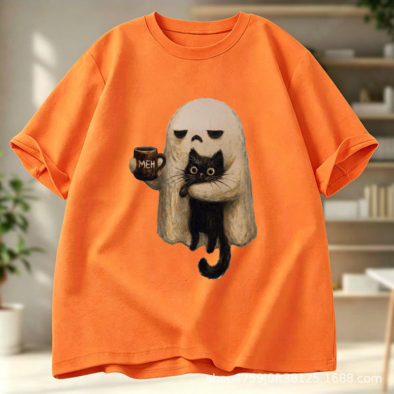 Femmes Halloween thème imprimé de mode Top