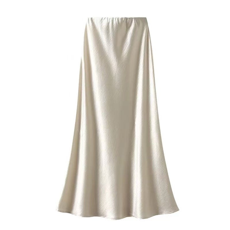 Jupe en satin acétate pour femmes