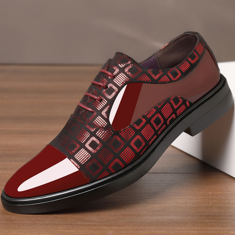 Chaussures en cuir pointu-orteil de style britannique pour hommes