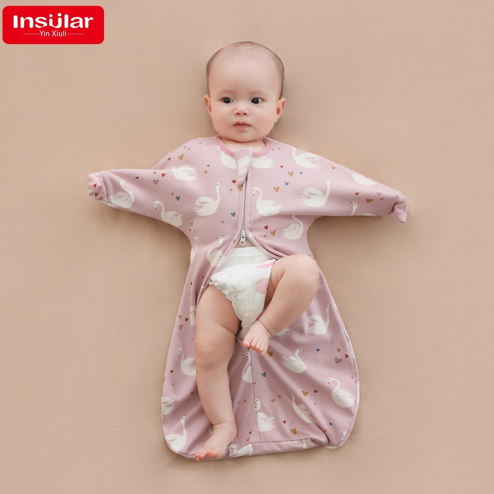 Cotton Baby Derender Anti-startle Gro-bag Anti-kicking Blanket Sac de couchage