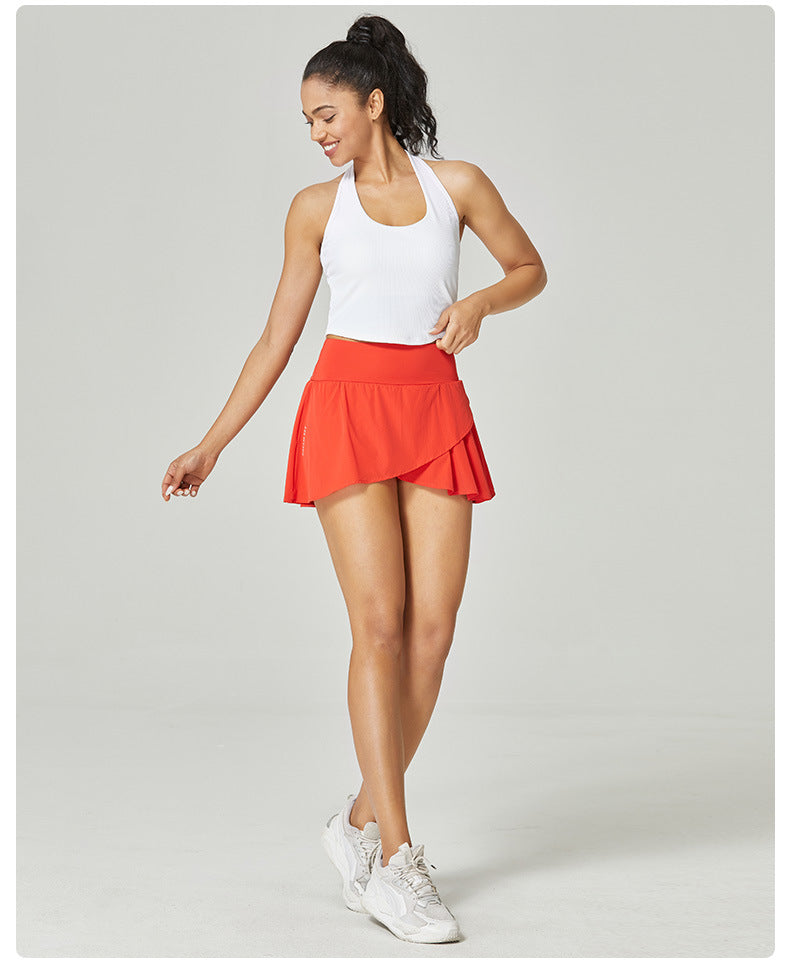 Short sport de séchage rapide de couleur solide polyvalente pour femme