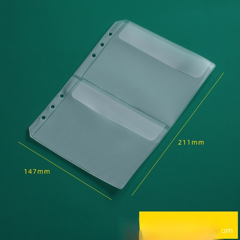 Sac transparent en PVC A5 A6 Sac à fermeture à glissière amovible Sac à fermeture à glissière amovible
