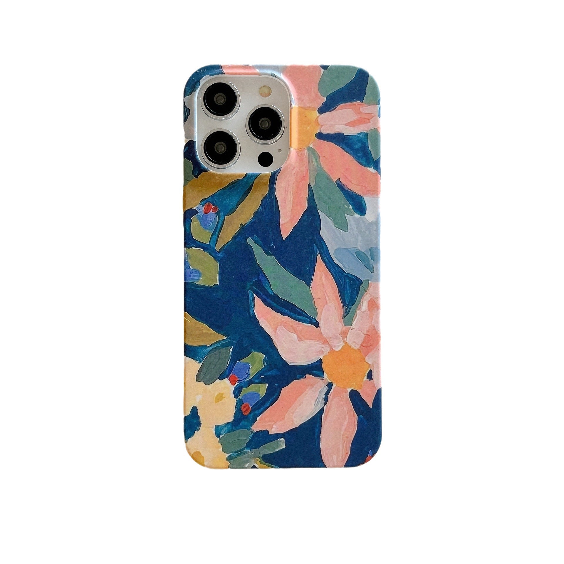 Coque de téléphone Sticker d'eau peinture à l'huile Aeolian Bells Flower Double Film PC résistant aux gouttes