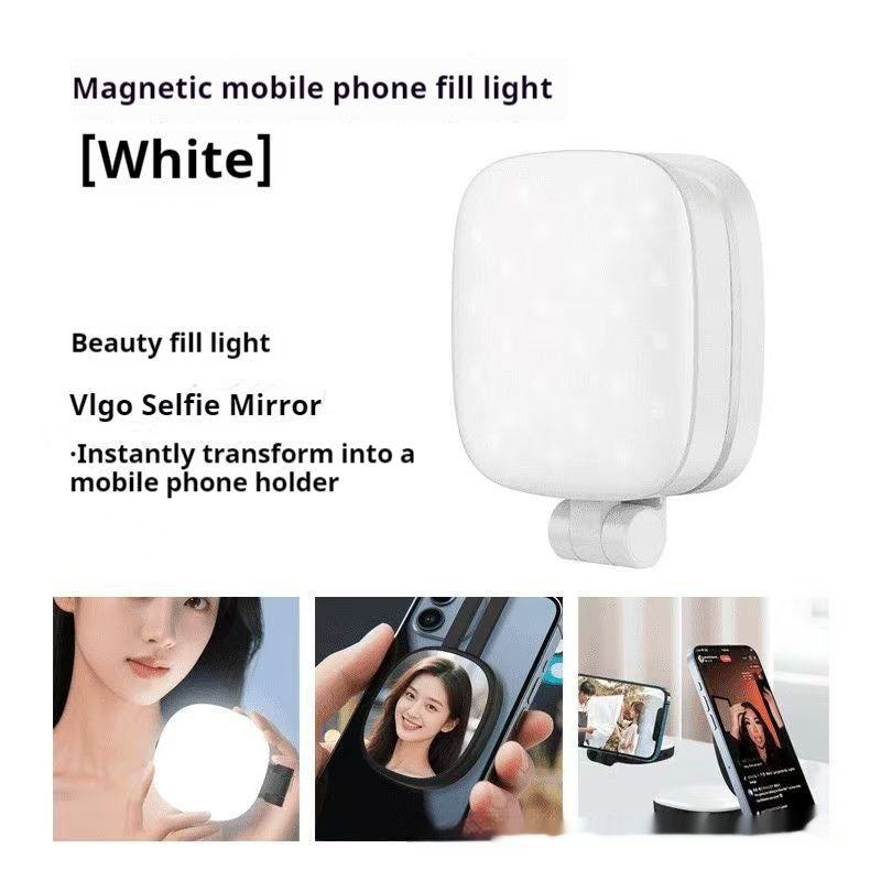 Téléphone portable Magnetic Selfie Fill Light Live and Photo Mini-portable Maquillage Miroir