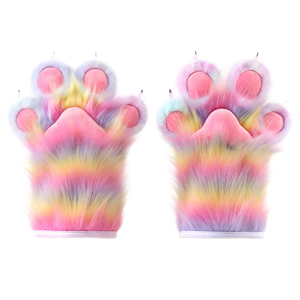Gants de griffe à ongles en peluche accessoire
