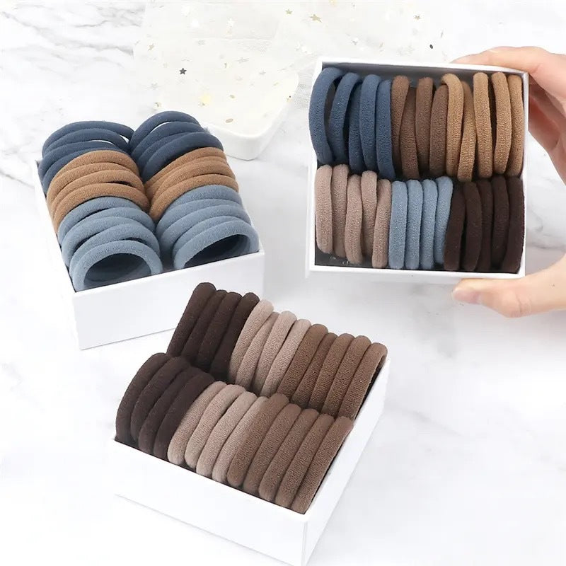 Serviette Anneau Bandes de cheveux 4cm Solid Couleur Élastique Rope de cheveux femelle Hauteur Accessoire de cheveux pour P