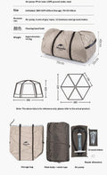 Portable Outdoor Multi-Person Silver Coated Canopy Tent