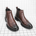 Bottes de mode en cuir haut de gamme hommes