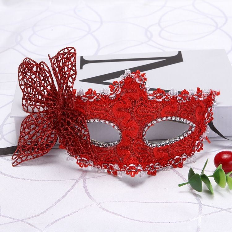 Motif Dragon en cuir gribouillis bordure environ plus papillon Princesse Masque Makeu